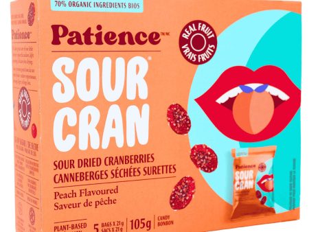 5 Sachets de Sour Cran Canneberges Séchées Surettes Saveur de Pêche Sale